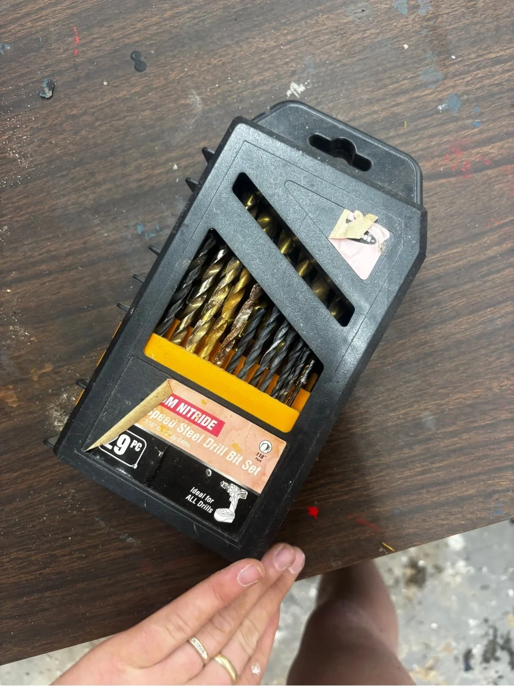 Black and Orange Metal Drill Bit Set – Home Storage & Organization